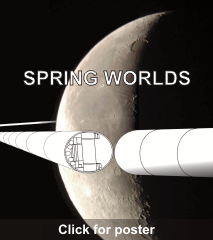 Spring Worlds link image for future deep space colonisation around the moon, Mars and other stars.  lick the image for a wall poster.